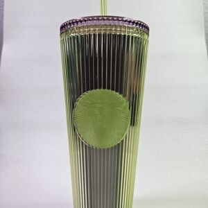 Starbucks Green and Purple Tumbler